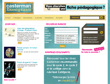 Tablet Screenshot of enseignants.casterman.com
